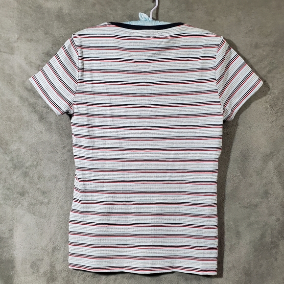 Tommy Hilfiger NWT Short Sleeve T-Shirt Ted, White. Blue, Gray Stripes S… - Picture 3 of 14